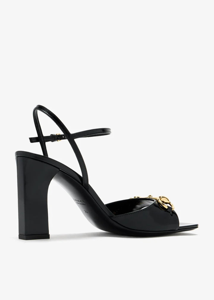 Gucci Double G Sandals with Block Heel - Black Leather (Master Quality)