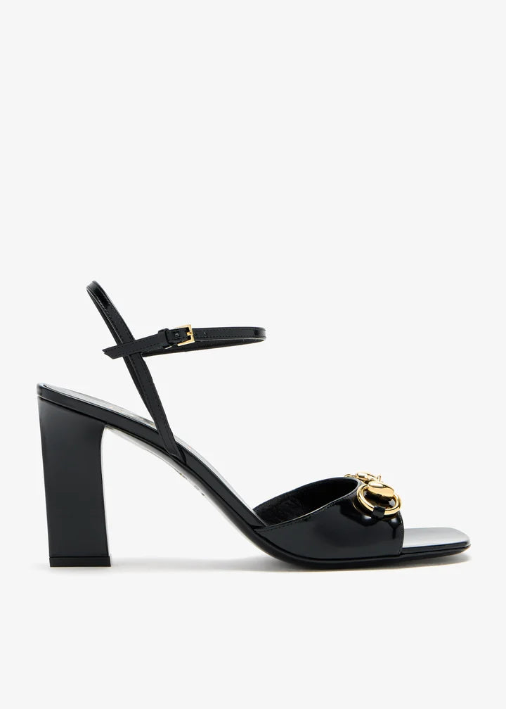 Gucci Double G Sandals with Block Heel - Black Leather (Master Quality)
