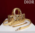 Lady Dior Bag in Metallic Gold Cannage Lambskin - Mirror Quality
