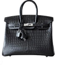 Black Crocodile Style Luxury Handbag 🖤