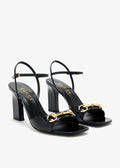 Gucci Double G Sandals with Block Heel - Black Leather (Master Quality)