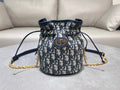 Dior Oblique Backpack - Blue Jacquard with Gold CD Logo