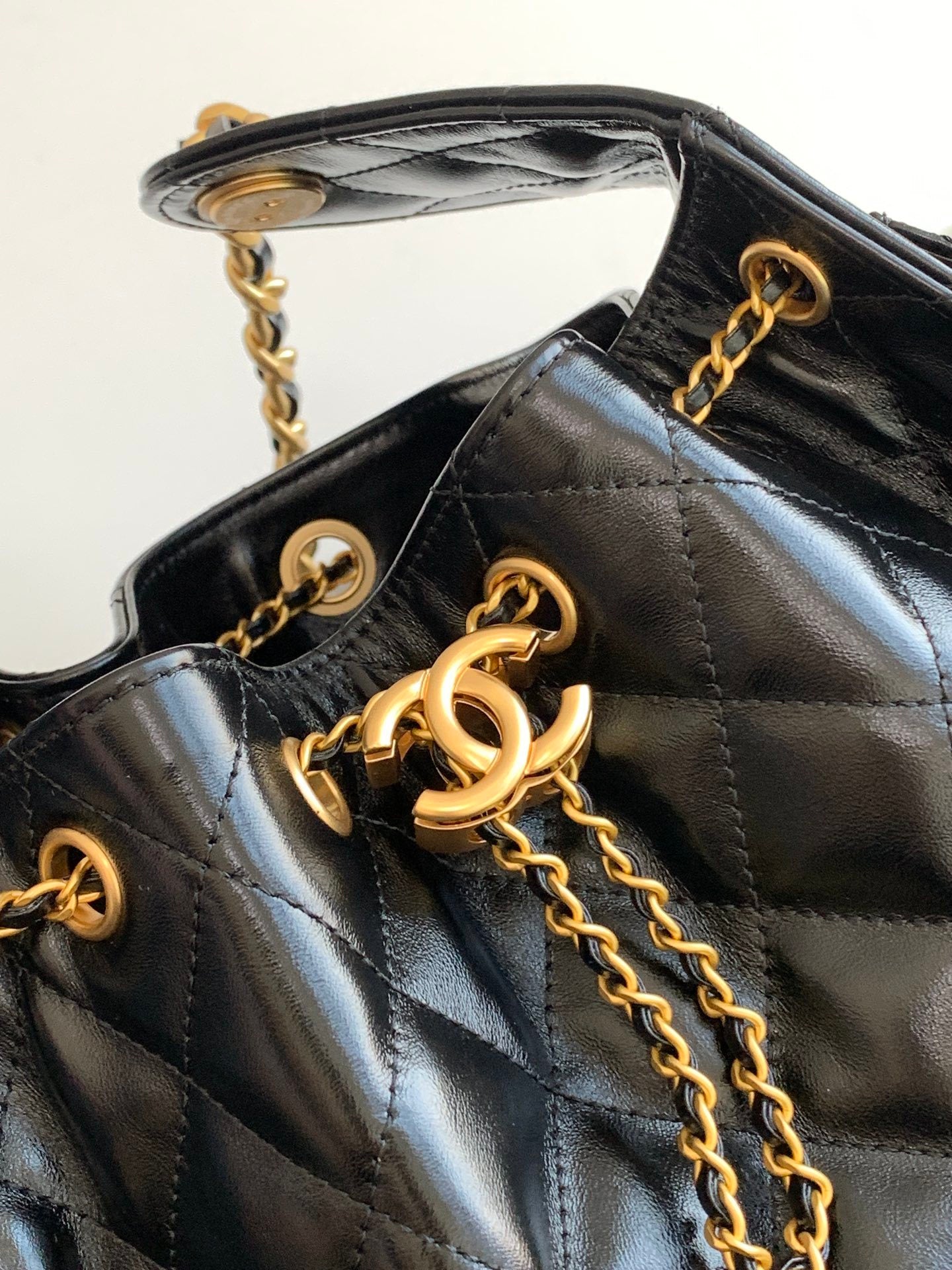 Chanel Classic Lambskin Quilted Backpack with Gold Hardware