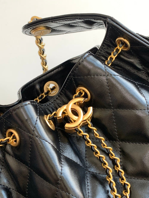 Chanel Classic Lambskin Quilted Backpack with Gold Hardware