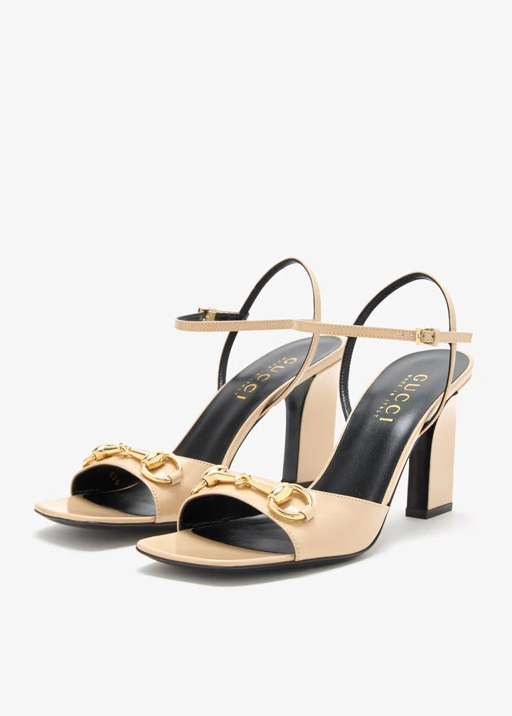 Gucci Double G Block Heel Sandals - Nude Beige (Master Quality)
