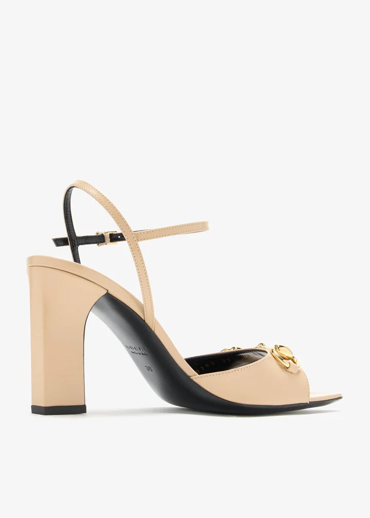 Gucci Double G Block Heel Sandals - Nude Beige (Master Quality)