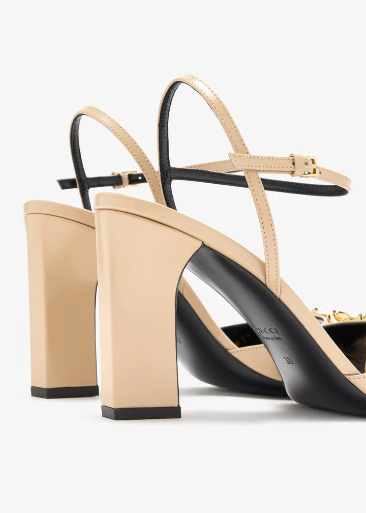 Gucci Double G Block Heel Sandals - Nude Beige (Master Quality)